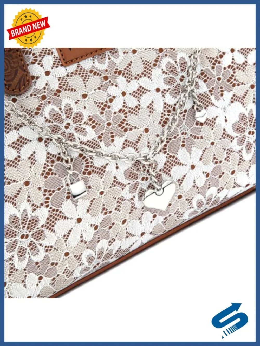 Wrangler Lace Tote Bag for Women, Medium Crossbody Top Handle Handbags Ladies